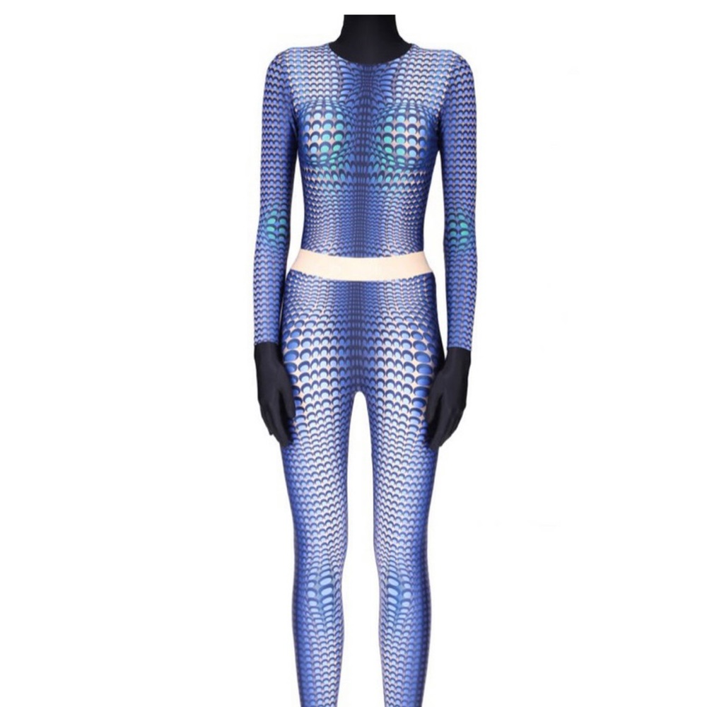 BLUE MOON MARINE SERRE SET. XS TOP SMALL LEGGINGS